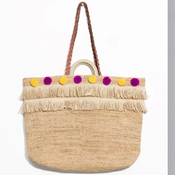 & Other Stories Handbags - & Other Stories Pom Pom beach bag